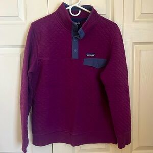 Patagonia, Women's Organic Cotton Quilt Snap-T Pullover, Size M, Geode Purple